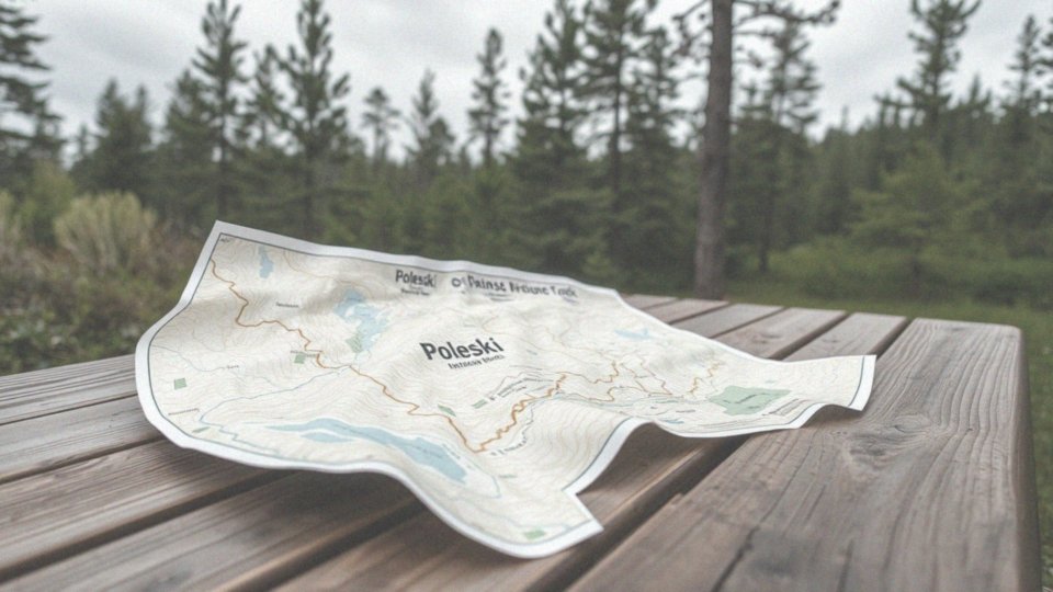 Jakie informacje zawiera mapa szlaków Poleskiego Parku Narodowego?